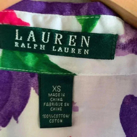 Ralph Lauren Vintage Long Sleeve Button Down Floral Shirt - Picture 3 of 7